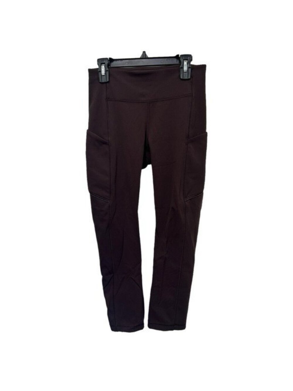 Lululemon Speed Up Crop 21" Leggings Size 4 Black Cherry Luxtreme Pockets HR